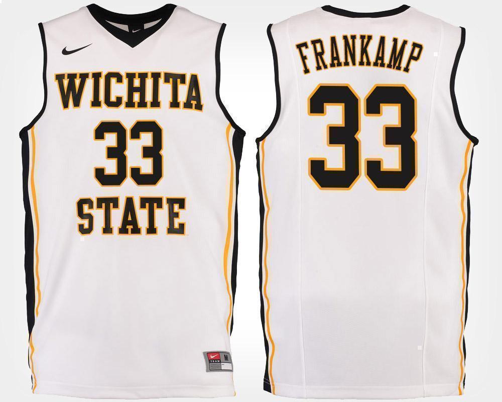 Conner Frankamp Wichita State Shockers Basketball Jersey 2019-White